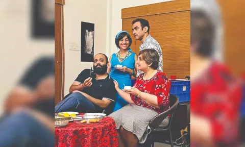 From the rehearsal of Relatively Speaking