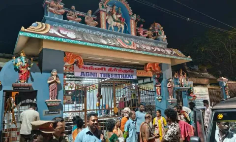 Agni Teertham which was sealed by HR&CE officials