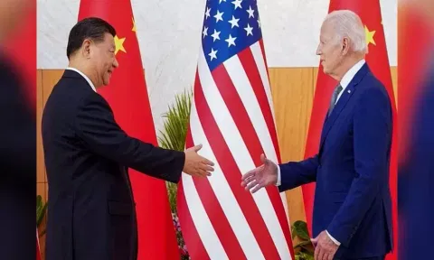 US President Joe Biden meeting with Chinese President Xi Jinping at the G20 in Bali
https://www.dtnext.in/world/2023/04/30/bidens-economic-diplomacy-push-with-china-sends-high-risk-low-reward