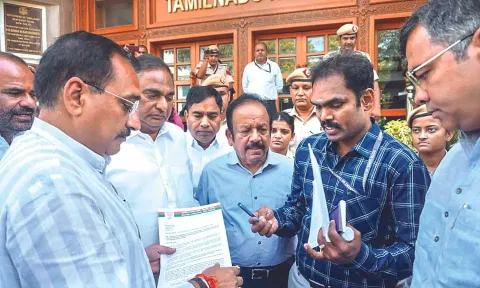 BJP Deligation Protest letter against Udhaya Nidhi
