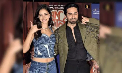 Ayushmann Khurrana with Ananya Panday (PTI) 