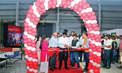 Ravichandran Purushothaman, President Danfoss India Region, seen inaugurating the new facility at Oragadam