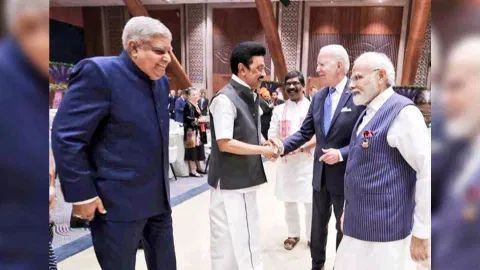 Tamil Nadu CM Stalin posts picture of him with Joe Biden at G20 dinner (Photo:X/@mkstalin)
