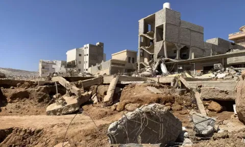 Flooding aftermath is seen in Derna, Libya (AP)