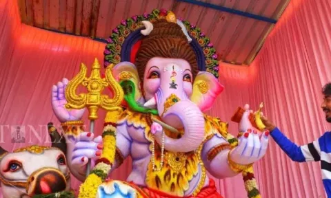 Vinayagar decorated for ' Vinayagar Chathurthi'