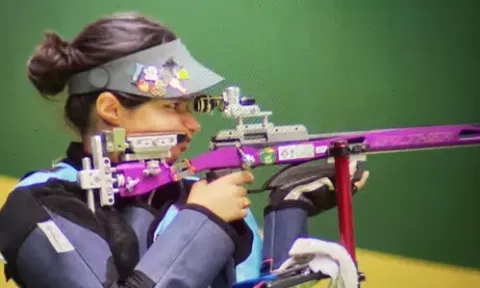 Indian rifle shooter Nischal (Photo: IANS)