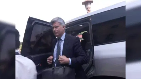 Canadian High Commissioner Cameron MacKay at South Block (Photo/ANI)