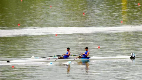 Visuals from Rowing sport in Asian Games 2023