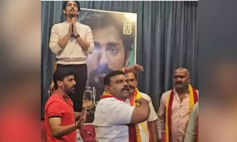 Siddharth during the promotion event.