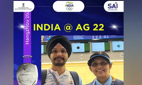  Sarabjot Singh and Divya Subbaraju (X/@SAI_Media)