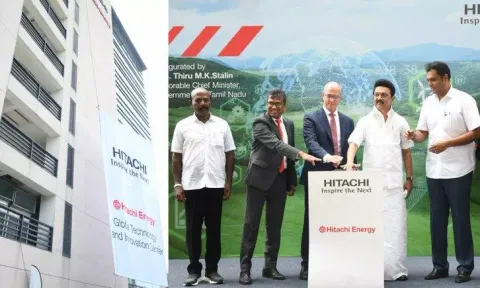 CM Stalin at the inauguration of the Hitachi Energy Technology and Innovation Centre