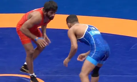 Bajrang Punia became the fourth Indian wrestler to lose their semifinal bout and head to the bronze medal match. (IANS) 