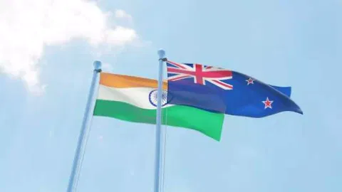 India and New Zealand flags