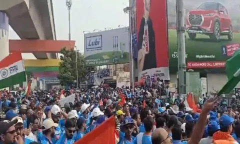 Visuals from the Narendra Modi Stadium (ANI)