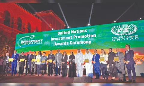 V Vishnu, Managing Director and CEO, Guidance, received the UN award from Rebeca Grynspan, Director General, UNCTAD.