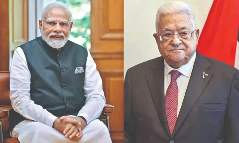 Narendra Modi; Mahmoud Abbas