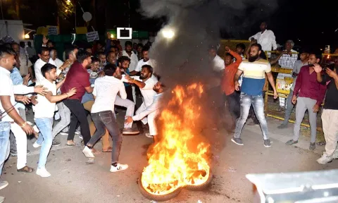 To mollify the protesters, Scindia drove to the palace gate and asserted that he stood by them and Goyal. (PTI)
