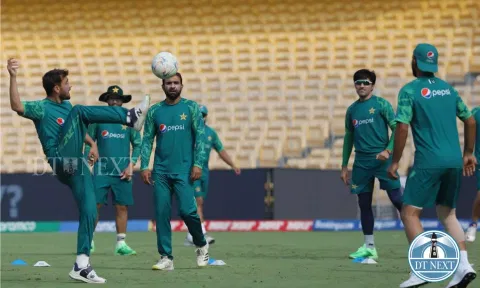 Pakistani players in training session. Justin George