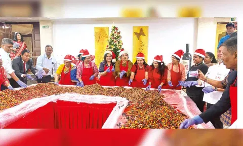 Cake-mixing at Savera Hotel and Sheraton Grand Chennai Resort & Spa