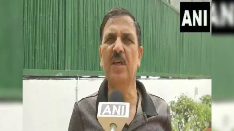 Lok Sabha Ethics Committee Chairperson Vinod Sonkar ahead of meeting (Photo/ANI)