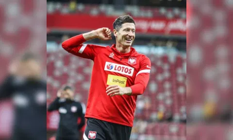 FC Barcelona striker Robert Lewandowski 