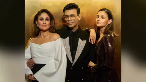  (L-R) Kareena Kapoor Khan, Karan Johar and Alia Bhatt