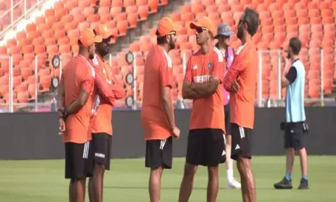 Rohit Sharma and Rahul Dravid inspected Ahmedabad pitch (ANI)