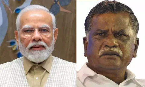 PM Modi; R Mutharasan (File)