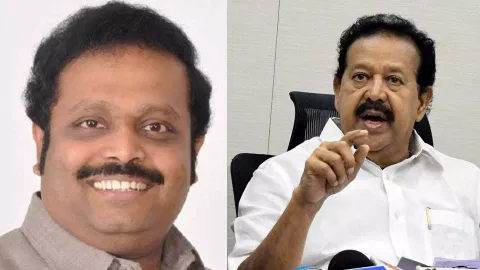(L-R) MP Kathir Anand, Minister K Ponmudy