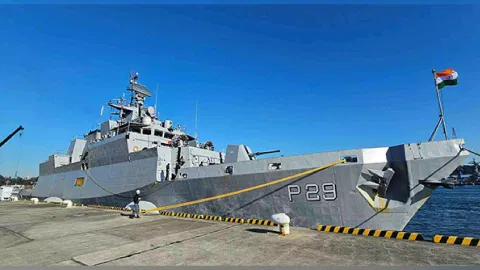 INS Kadmatt enters Japan's Yokosuka for Operational Turnaround (Image: X/@indiannavy)