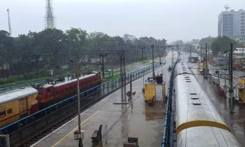 Water logging at egmore railway station (Hemanathan M)