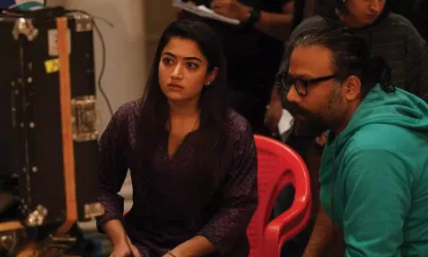 Actor Rashmika Mandanna wishes Director Sandeep Reddy Vanga on his birthday. (DTNext)