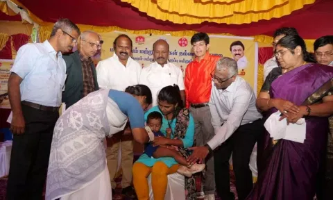 Ma Subramanian on Wednesday launched Measles-Rubella vaccination camps 