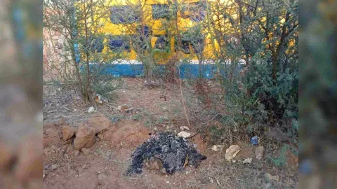 Burnt phone parts recovered in Rajasthan (Photo/ANI)
