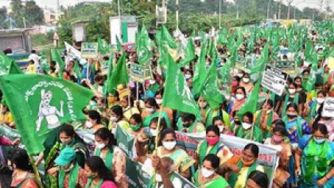 Protest by farmers and women of Amaravati against Jagan Mohan Reddy-led government