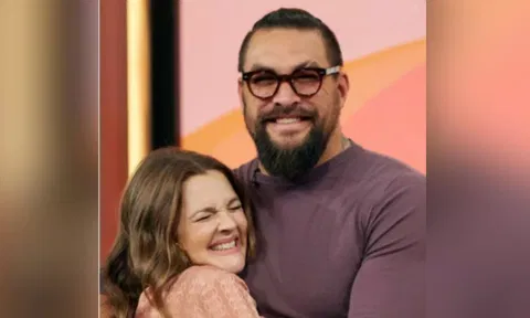 Jason Momoa with Drew Barrymore