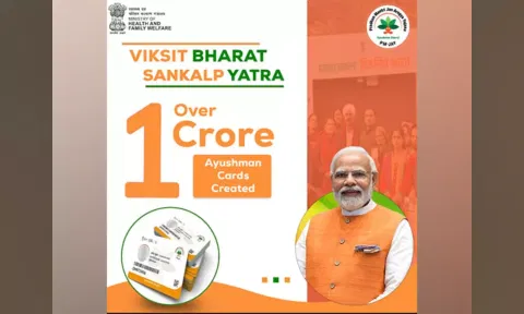 Over one crore Ayushman cards have been created during Viksit Bharat Sankalp Yatra (ANI)