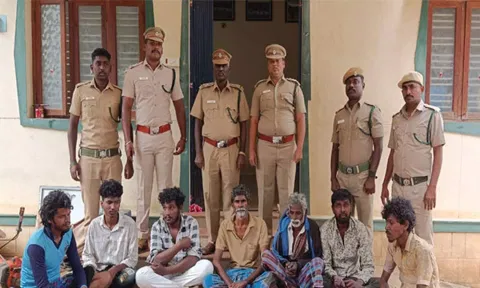 The forest department caught the seven accused and fined them 50 thousand rupees each. (ANI)
