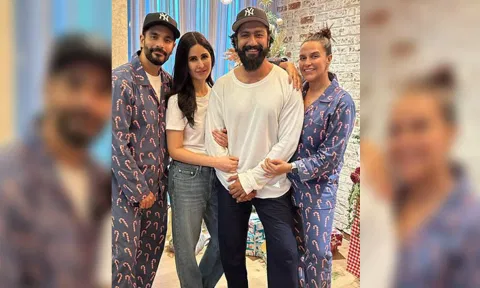 Vicky, Katrina, Neha, Angad (Instagram)