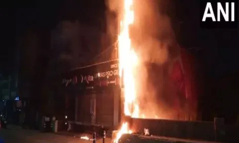 Visuals of the fire accident