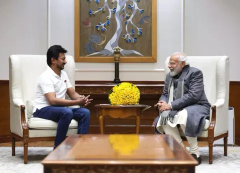 Udhayanidhi Stalin on Thursday met Prime Minister Narendra Modi (X/@Office_of_Udhay) 