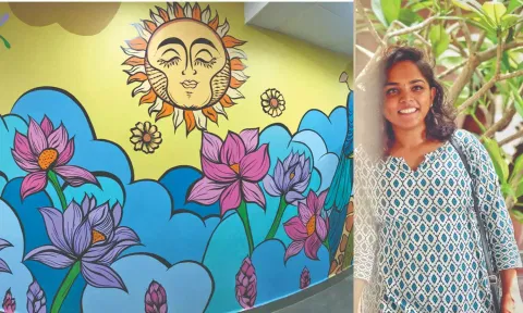 Mural artist Kowshigha Rajendran