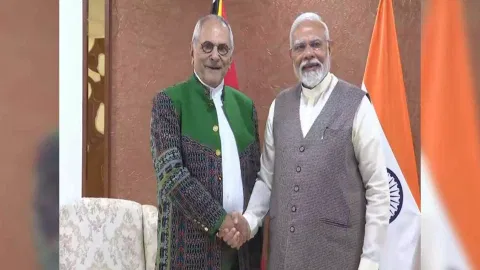 Timor-Leste President Jose Ramos-Horta with PM Narendra Modi (ANI)