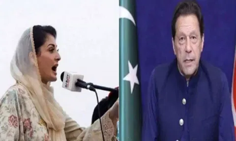 Pakistan Muslim League-Nawaz leader Maryam Nawaz; former Prime Minister Imran Khan (ANI)