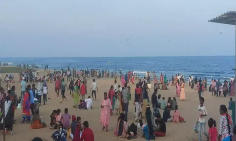 Chennai's Thiruvanmiyur Beach (Photo: ANI)