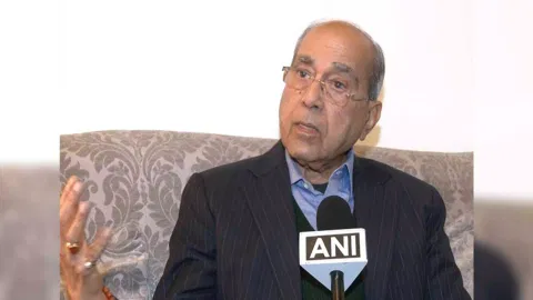 Chairman of the Ram Mandir Construction Committee, Nripendra Mishra (ANI)