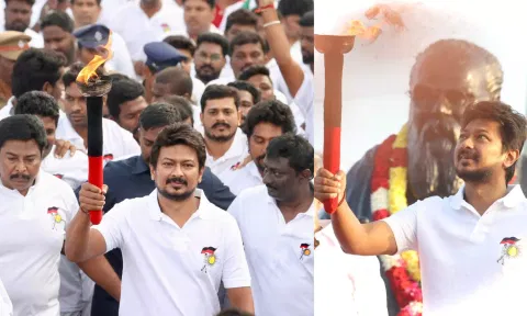 DMK youth wing leader and Tamil Nadu Sports Minister Udhayanidhi Stalin. (Photo credit: Hemanathan M)