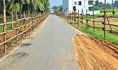 The track and viewers stand readied for bull run at Vellakuttai near Vaniyambadi, but the run stopped due to lack of permission