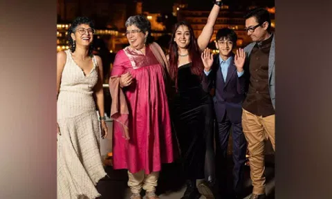 Kiran Rao, Reena Dutta, Ira Khan, Azad, Aamir Khan