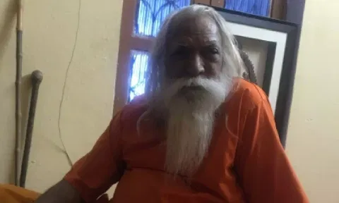 Acharya Satyendra Das, the chief priest of Ram Janmabhoomi temple. (IANS)